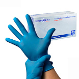 Перчатки L (8-9) текстур.,НИТРИЛОВЫЕ, без пудры, 100 шт. DISPODENT