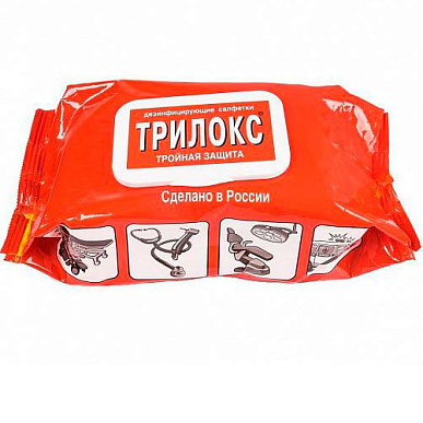 Дез. салфетки Трилокс (ПАКЕТ с клапаном), 120 шт. Дез. салфетки Трилокс (ПАКЕТ с клапаном), 120 шт.