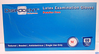 Перчатки XL (9-10) текстур.,латексные, 2 хлор.,без талька, 100 шт. DISPODENT Перчатки XL (9-10) текстур.,латексные, 2 хлор.,без талька, 100 шт. DISPODENT