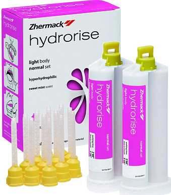 Hydrorise Light Body Normal (Гидрорайс) - гипергидросовместимый А- силикон (2 х 50 мл) Zhermack № 1