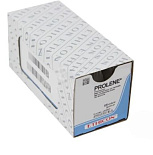 Пролен синий М1.5 (4/0) 45cm игла 3/8 обратно-режущая 16 мм PS-3 Прайм 24 шт.